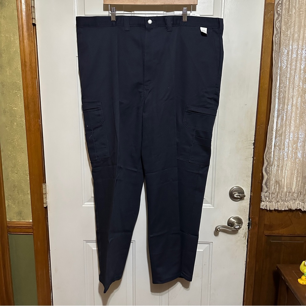 NEW‎ 36 X 32 DICKIES MENS LP337NV INDUSTRIAL CARGO PANTS 100% COTTON NAVY BLUE